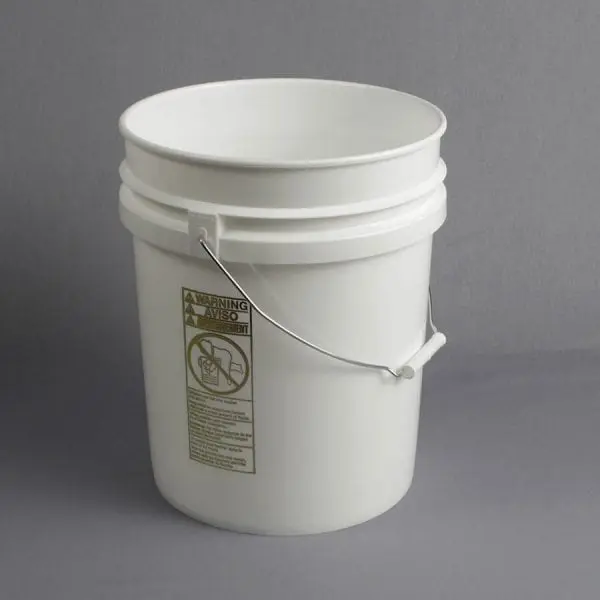 5 Gallon White Pail - Food Grade, UN 90 Mil - Extra Sturdy! image 0