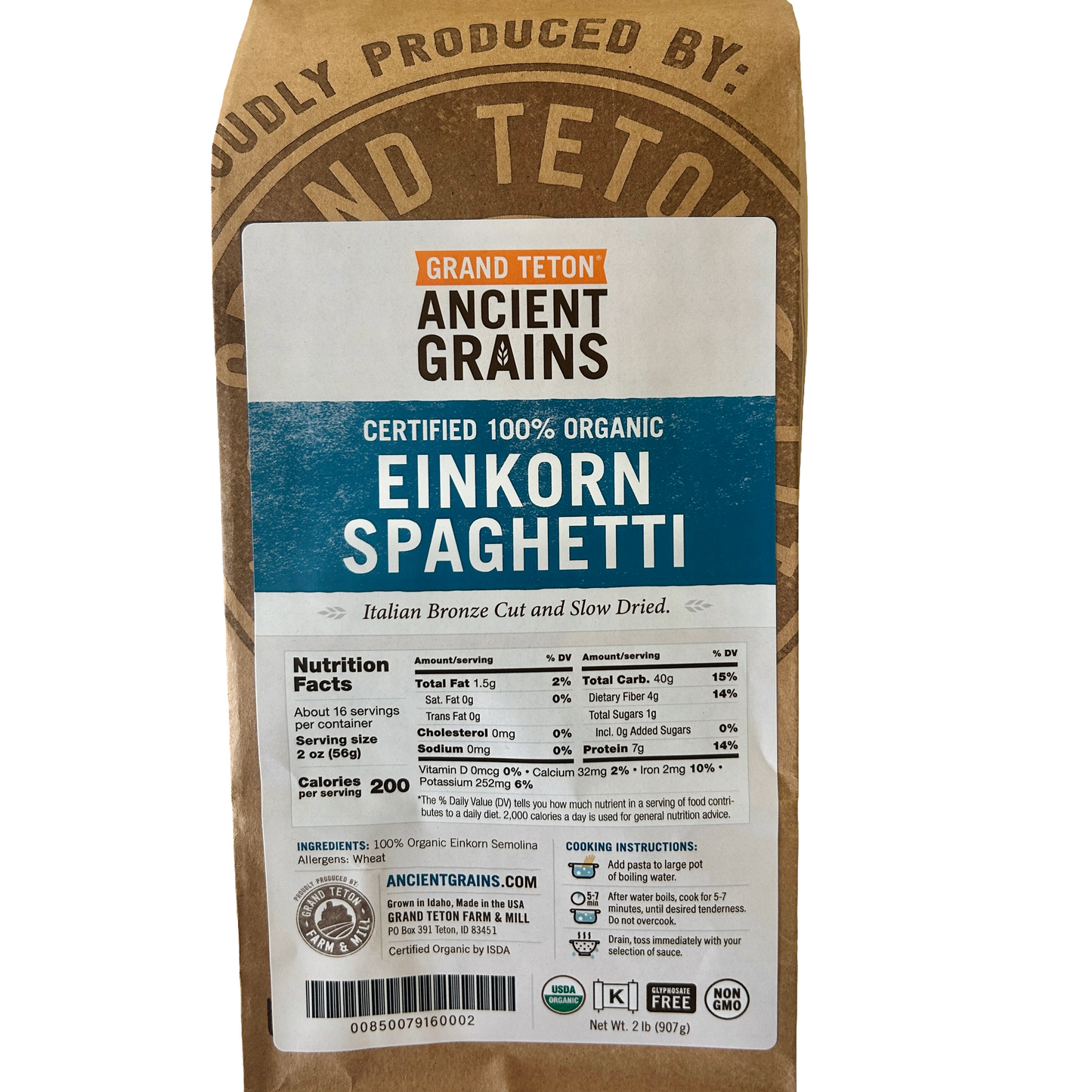 Organic Einkorn Spaghetti