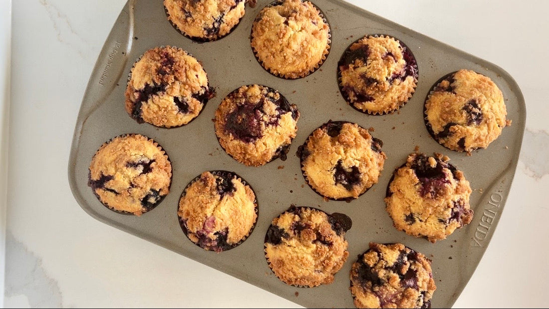 Khorasan Lemon Blueberry Muffins