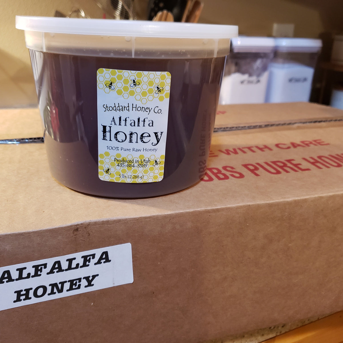 Alfalfa Honey (Local Utah/Raw) - 30lb case (6, 5lb tubs) image 0