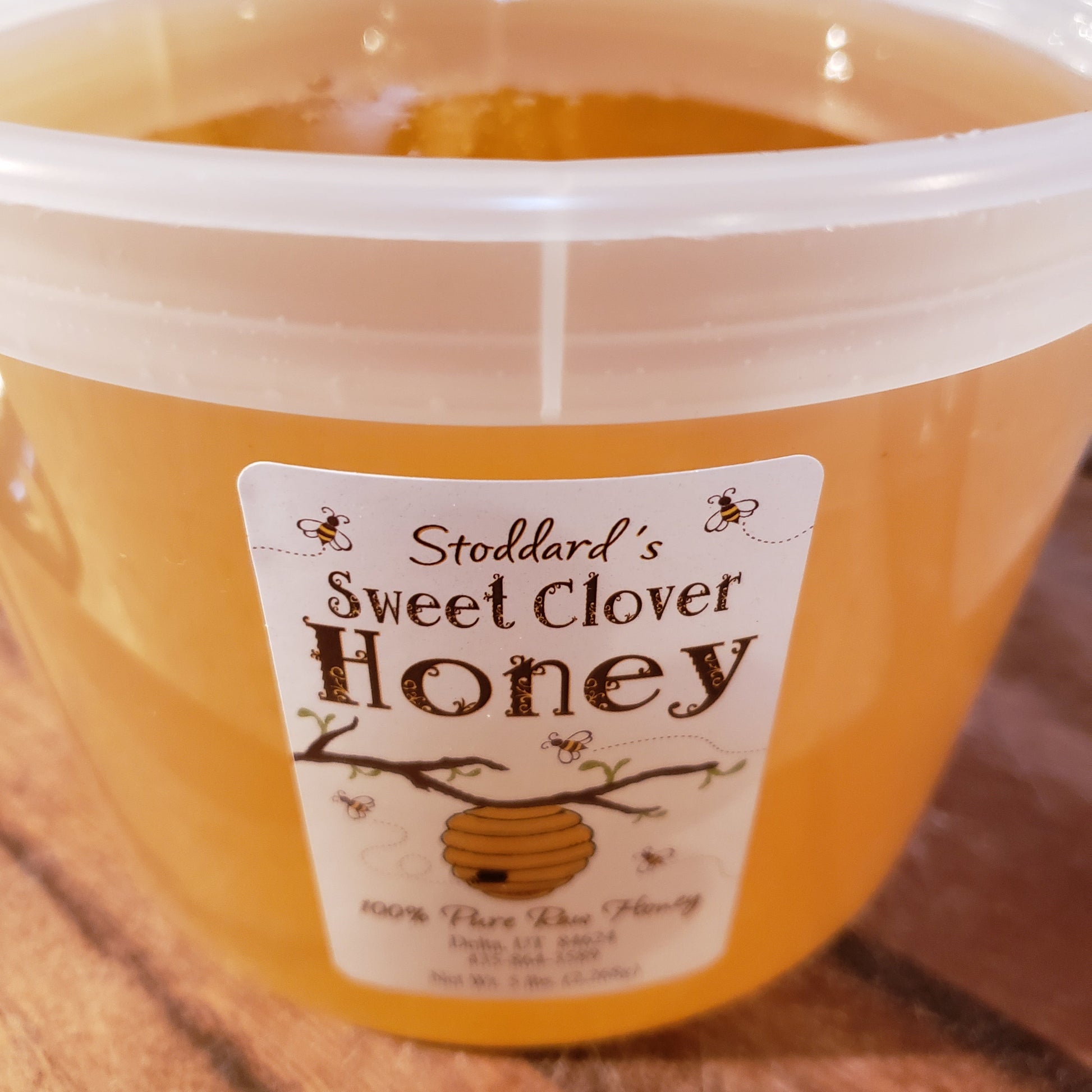 Raw Honey - Clover and Local UT Honey - 5lb tubs image 0
