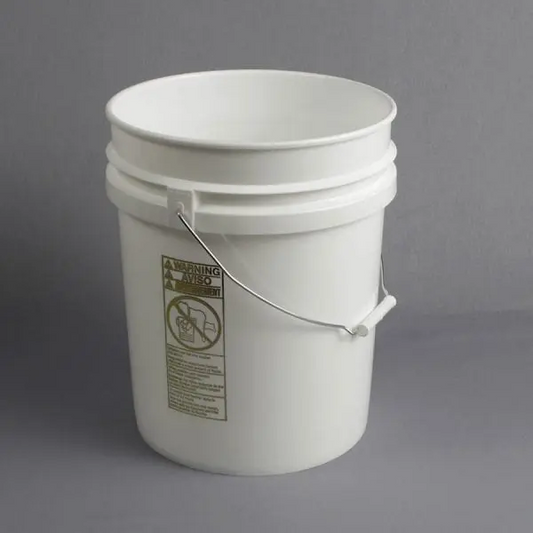 5 Gallon White Pail - Food Grade, UN 90 Mil - Extra Sturdy! image 0