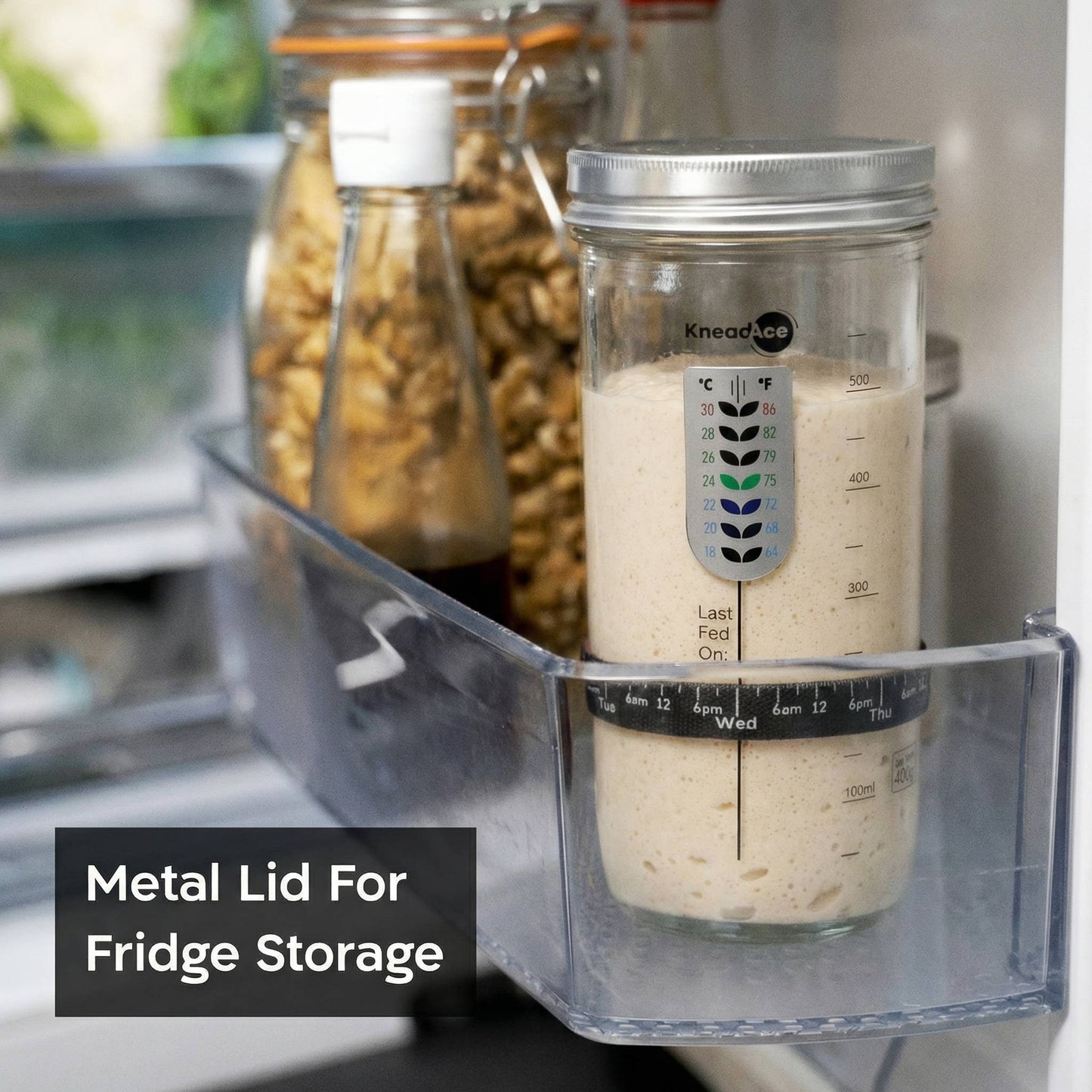 KneadAce® 24oz Sourdough Starter Jar