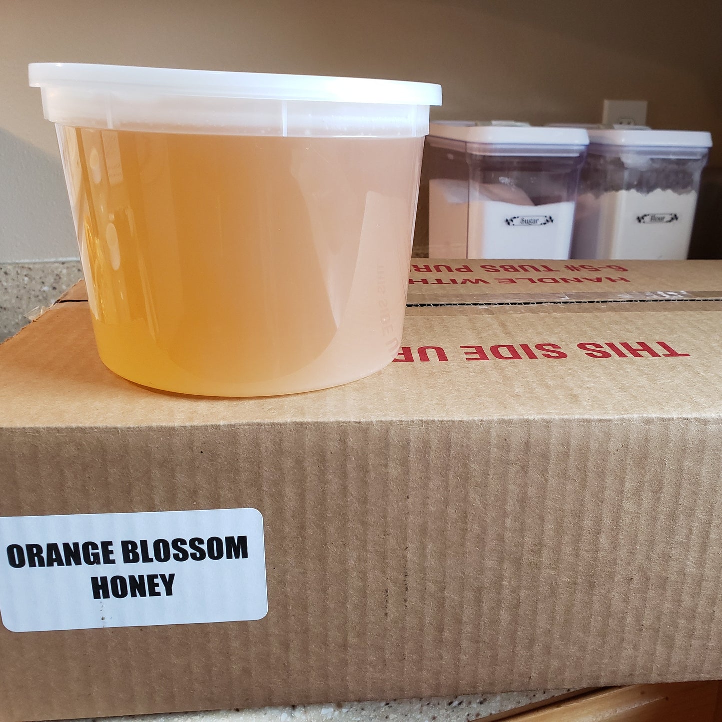 Orange Blossom Honey (Raw/filtered) - 5lb tub.  Local UT pickup only. image 0