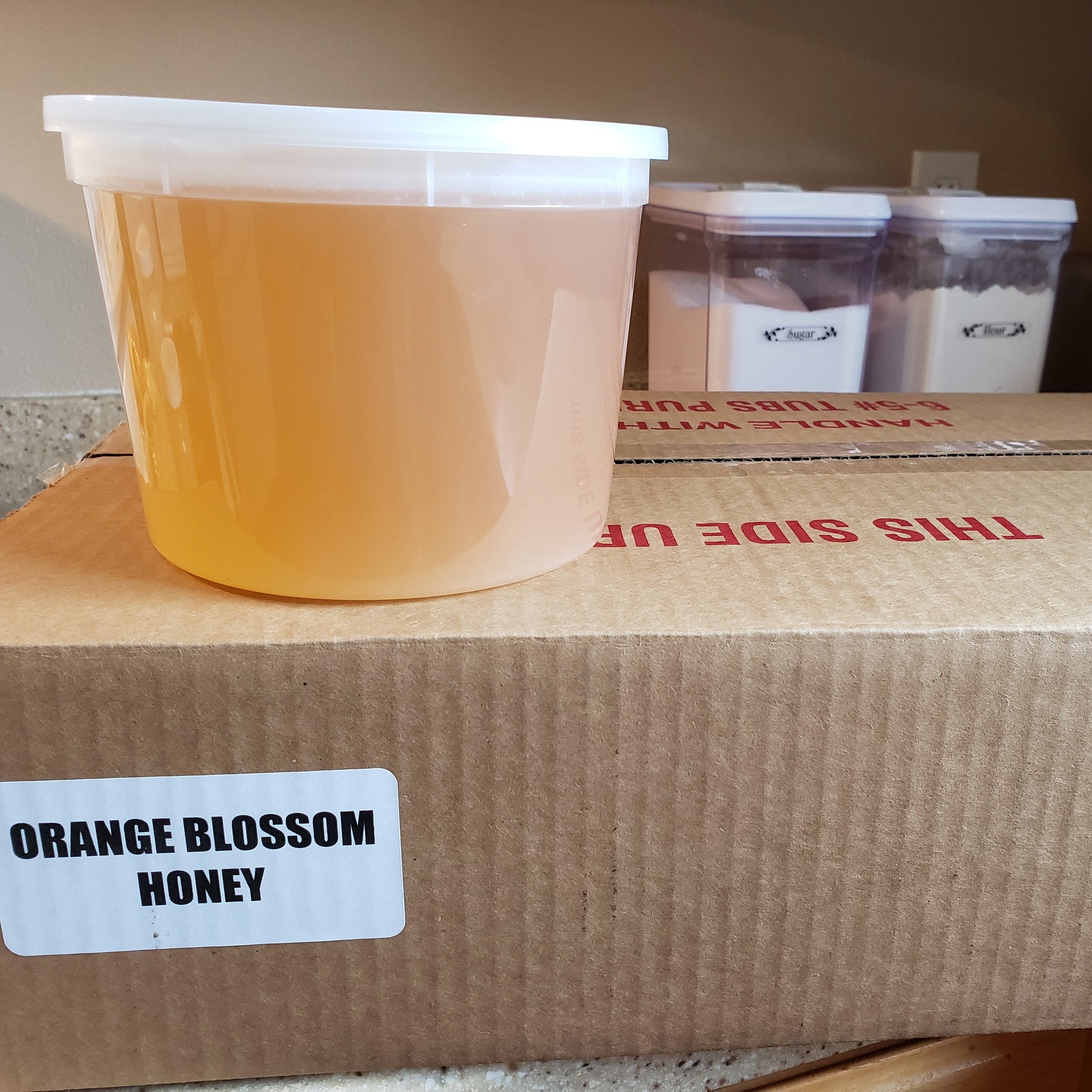 Orange Blossom Honey (Raw/filtered) - 5lb tub.  Local UT pickup only. image 0